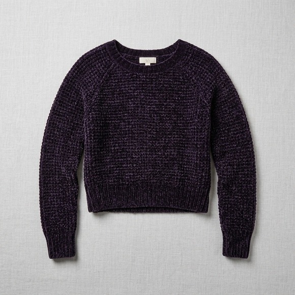 Altar'd State Sweaters - Altar'd State Cottagecore Chenille Sweater Women S Black Cropped Whimsigoth‎